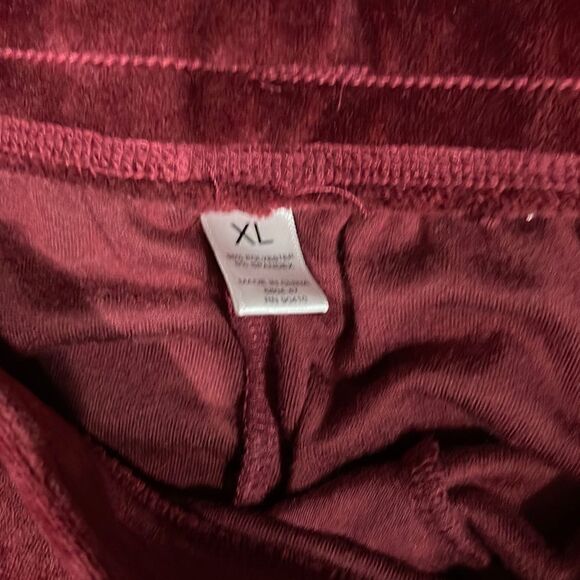 NICOLE MILLER Burgundy Red Drawstring Pants Size XL - Picture 3 of 6